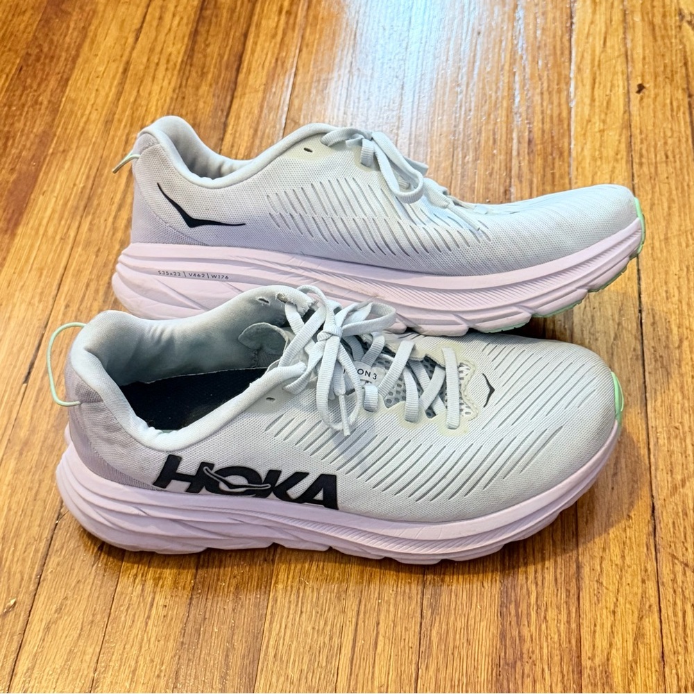 Hoka Rincon 3 Light Gray Lavender Athletic Shoes